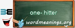 WordMeaning blackboard for one-hitter